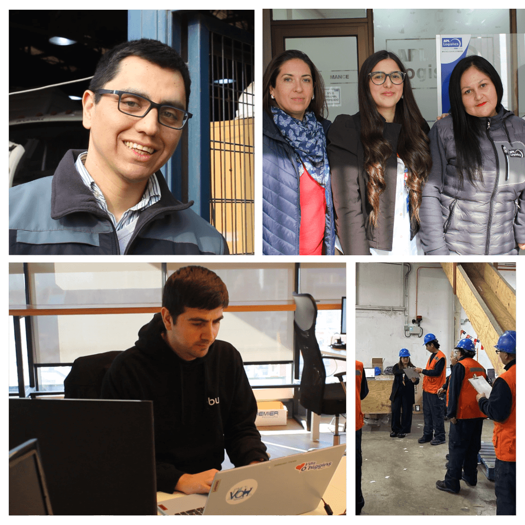 Cuatro imágenes de inclusiones laborales
